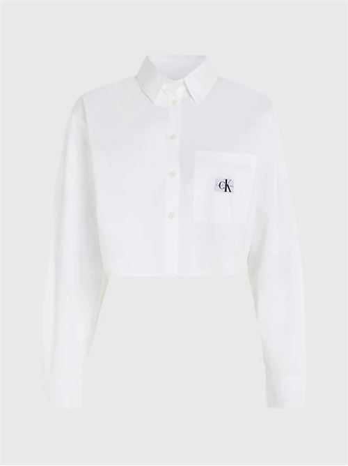 woven label cropped ls shirt CALVIN KLEIN JEANS | J20J2226140LB